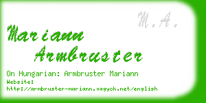 mariann armbruster business card